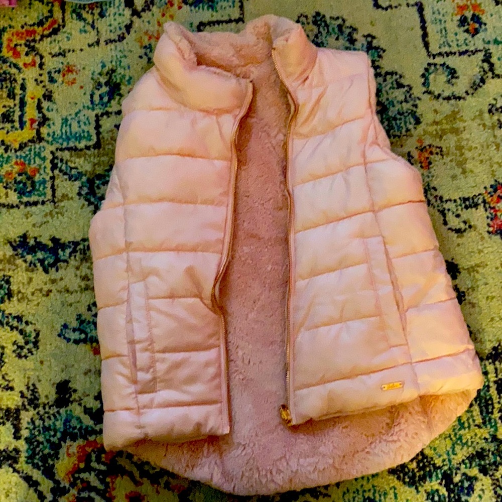 Girls Justice Size 12 Pink reversible jacket